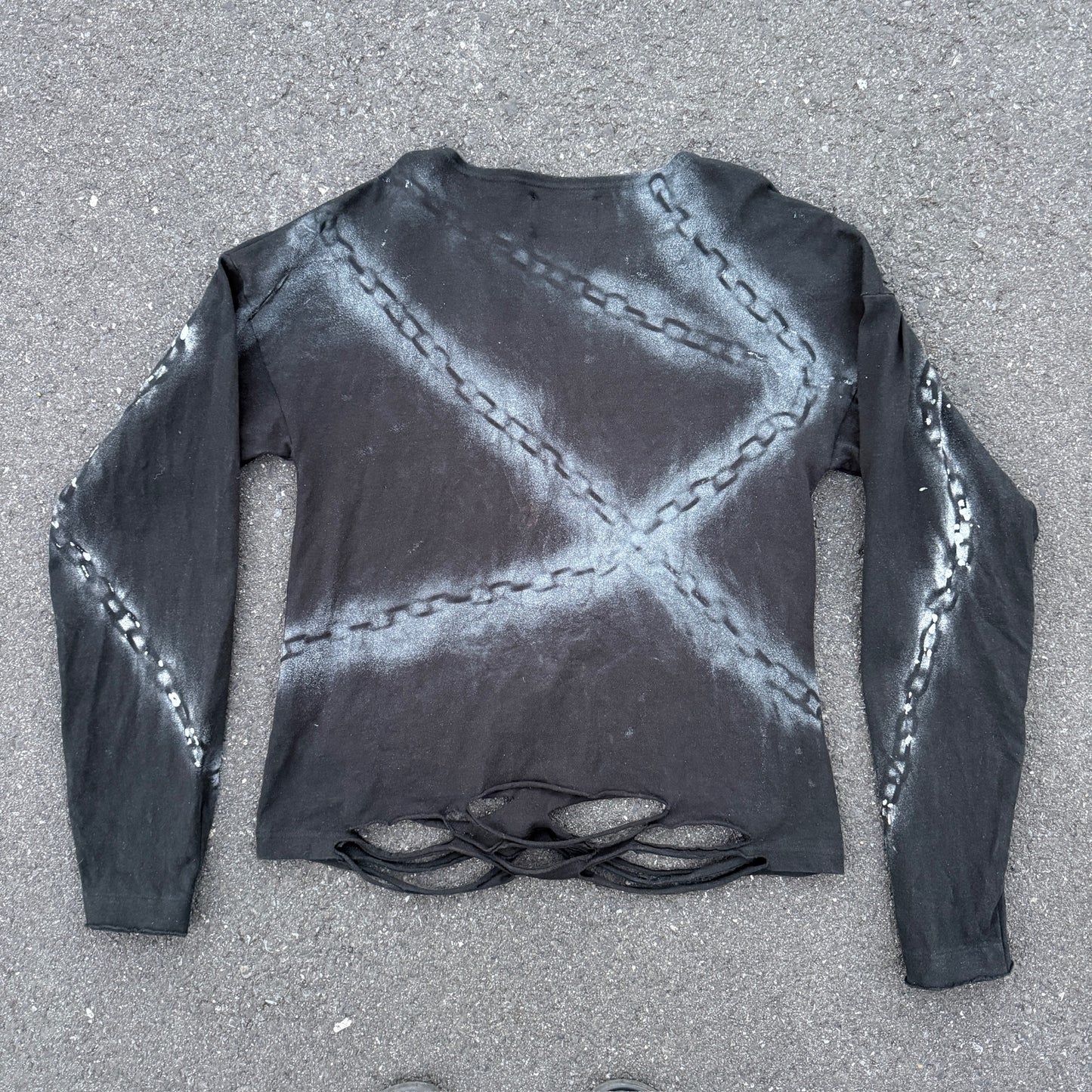 chain art long T shirt star