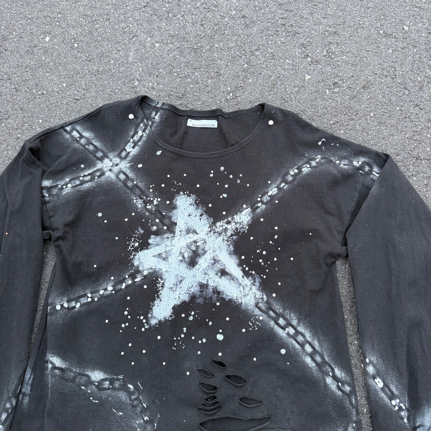chain art long T shirt  star