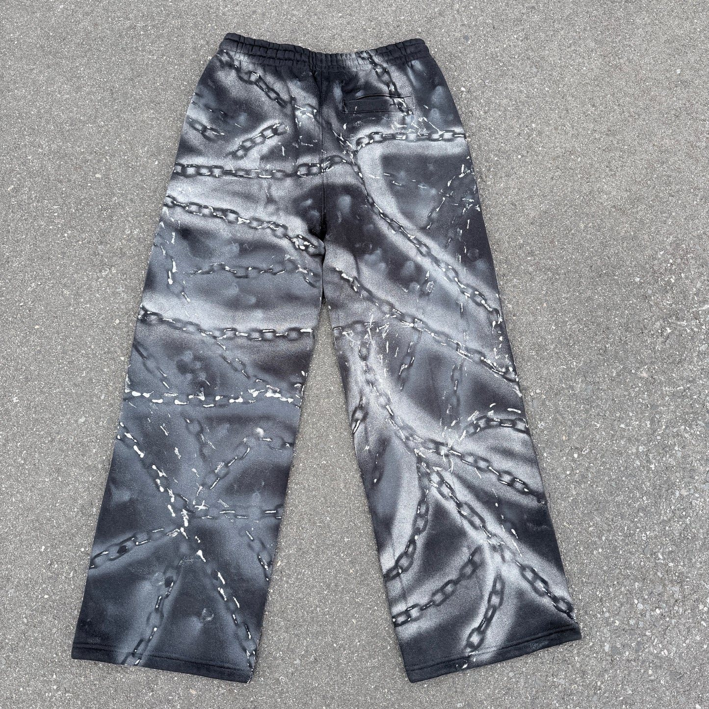 chain art iron cross put on studs pants