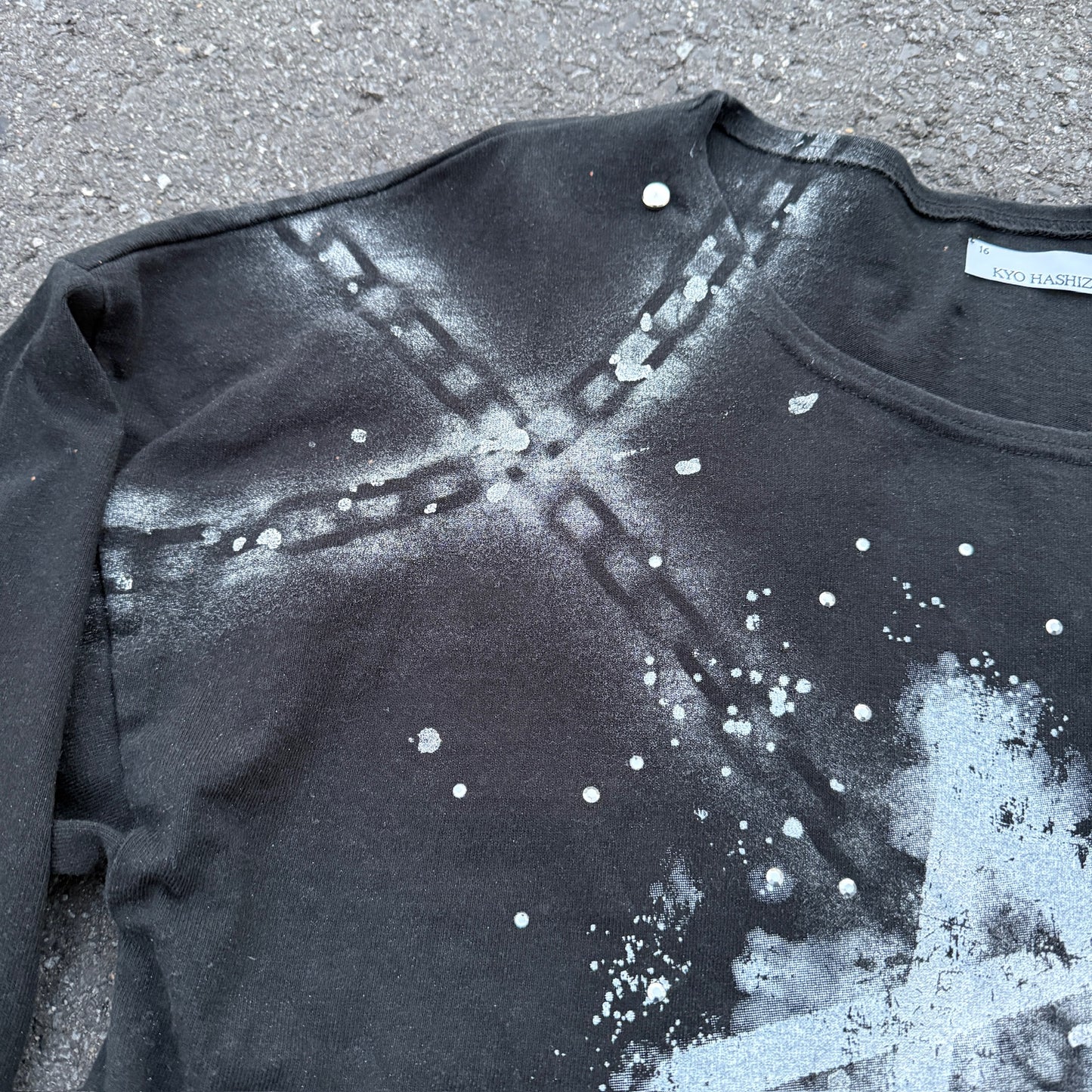 chain art long T shirt  star