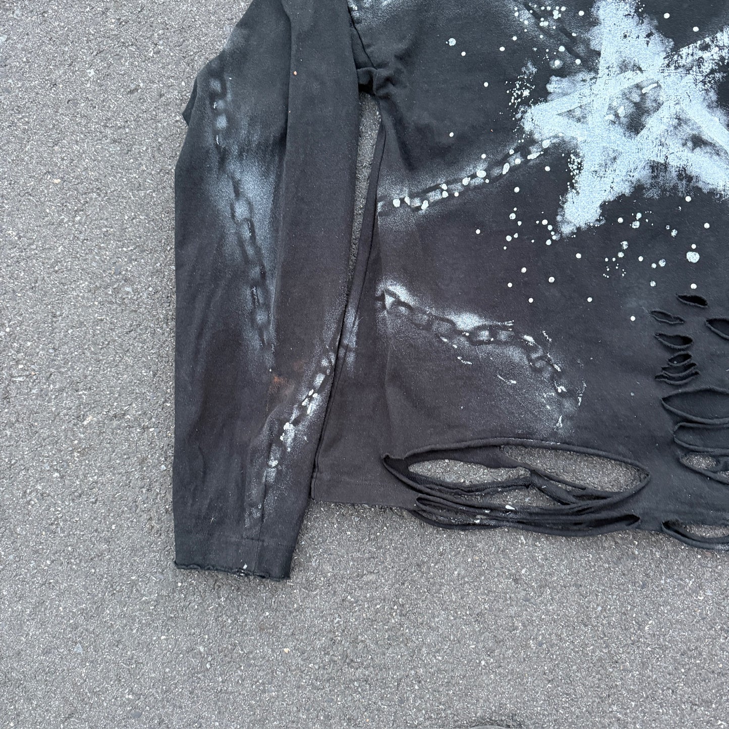 chain art long T shirt  star